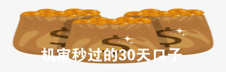 机审秒过的30天口子