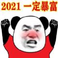 2021今年一定暴富熊猫头表情包-图4